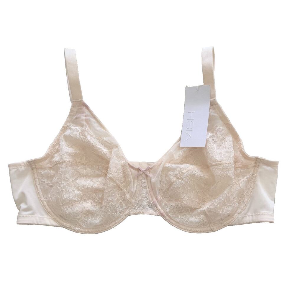 New HSIA Women's Ivory Minimizer Bras Enchante Full Coverage Underwire 44C NWT